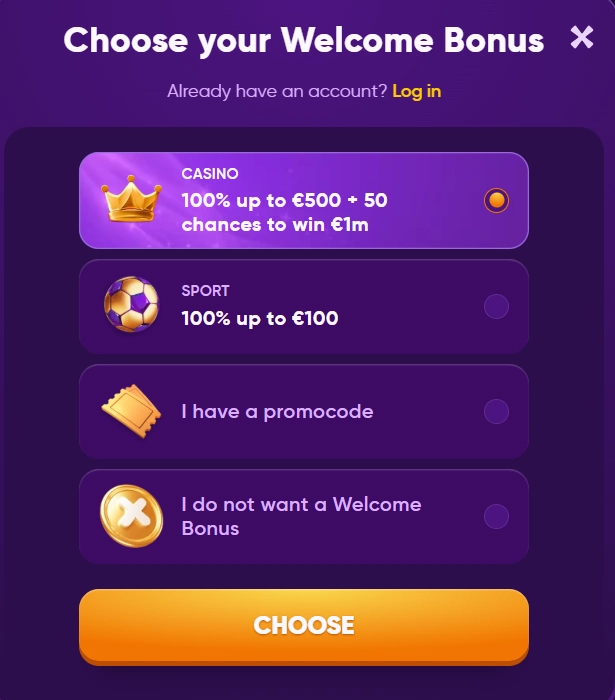 Welcome bonus offer for Australian players
